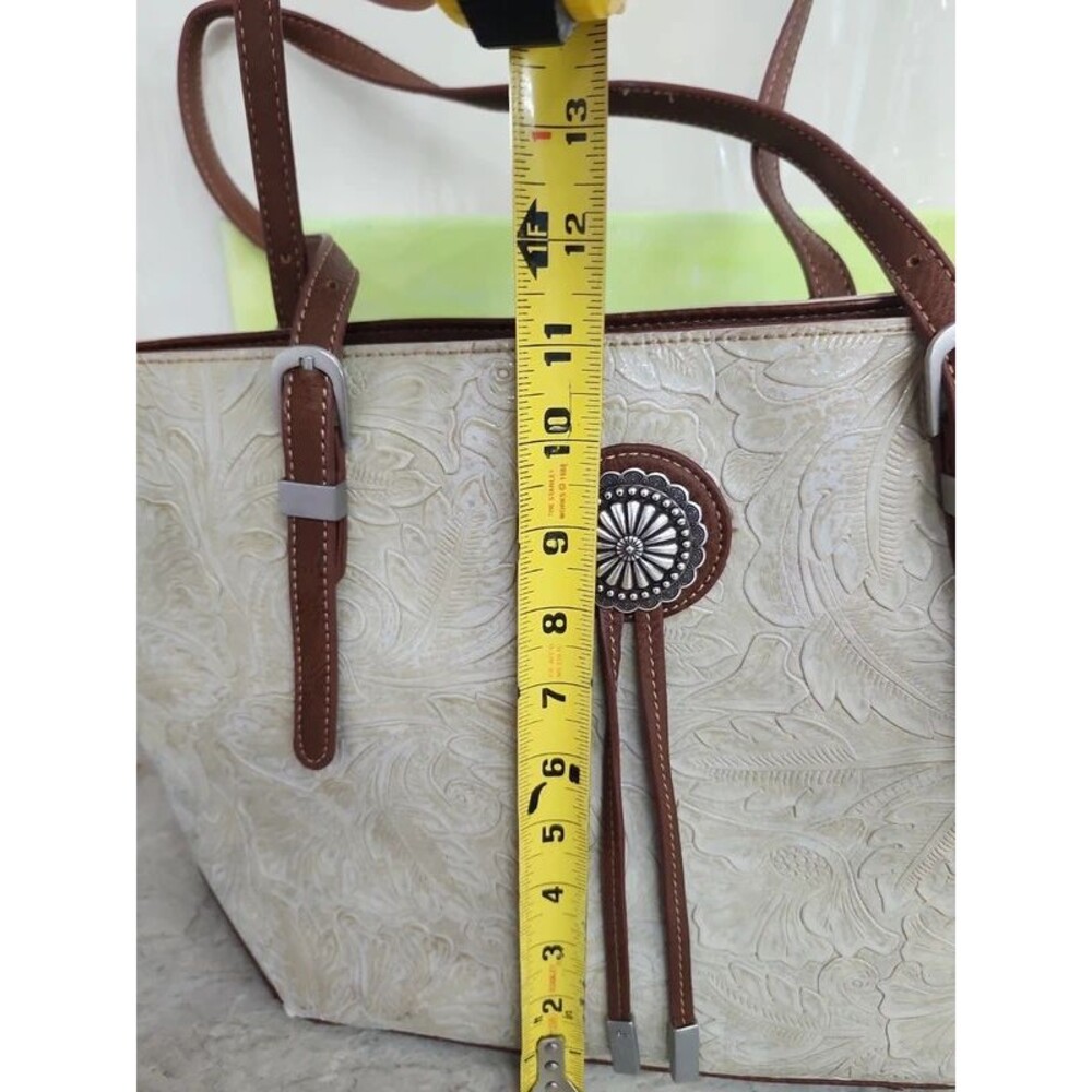 American West bandana tote bag cowgirl, rodeo faux tooled look - Picture 6 of 6